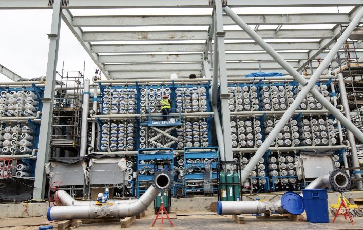 Nation’s largest desalination plant is 25 percent complete